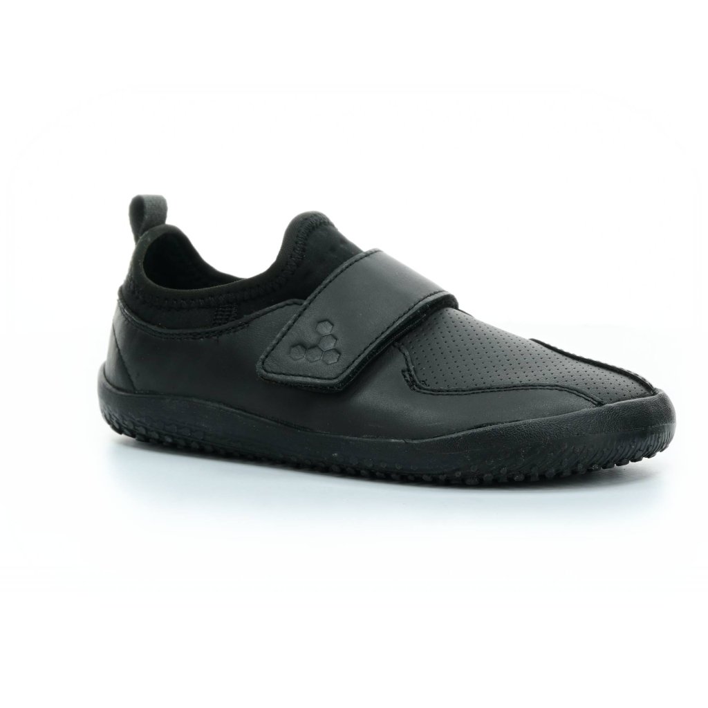 Vivobarefoot Primus School II Obsidian Leather schwarze Barfußschuhe