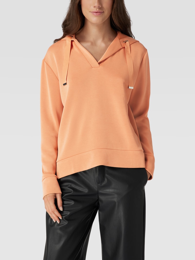 Hoodie mit Tunnelzug in orange