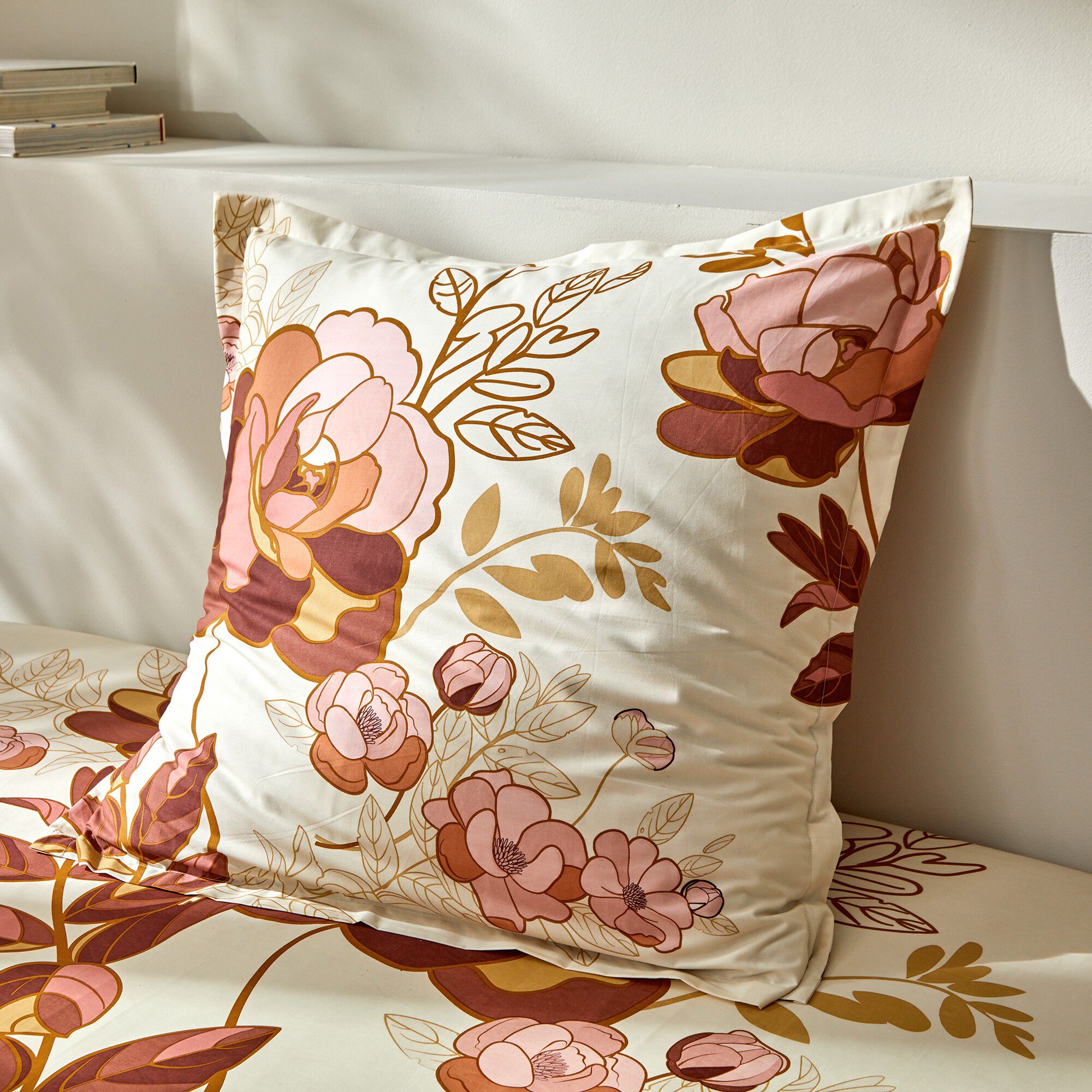 Linge de lit Louise imprimé floral – percale coton