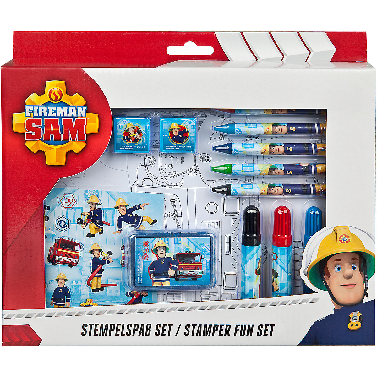 Stempelset Feuerwehrmann Sam, 26-tlg.