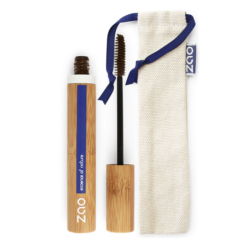 zao essence of nature Mascara Aloe Vera 091 Brun Foncé ZAO Mascara Certifié Bio, Formule 100% naturelle, Vegan et Rechargeable