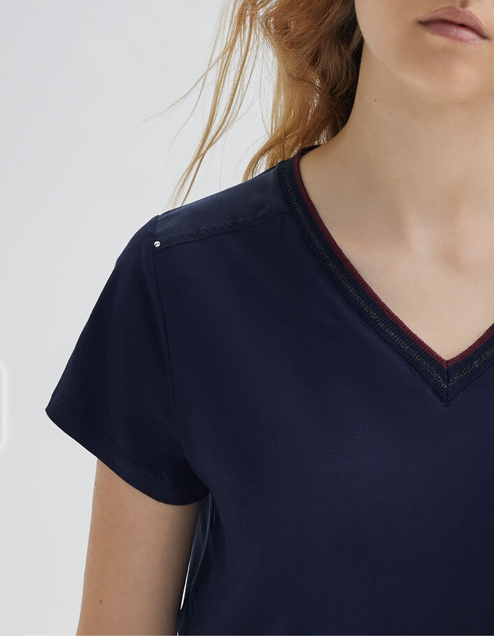 Tee-shirt marine bord-côte marine rayé Femme