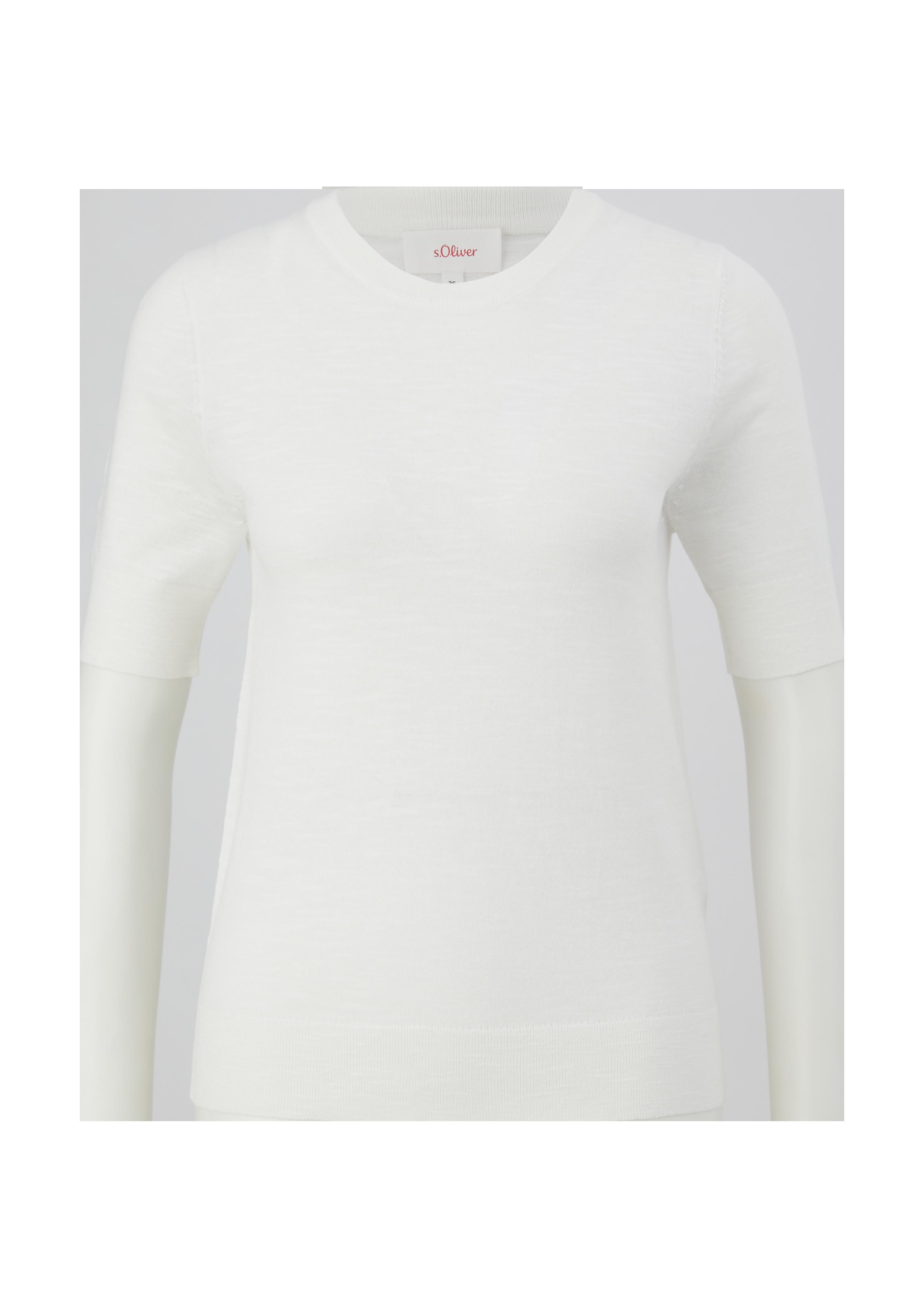 Feinstrick-Pullover mit kurzen Ärmeln  2127063-0210