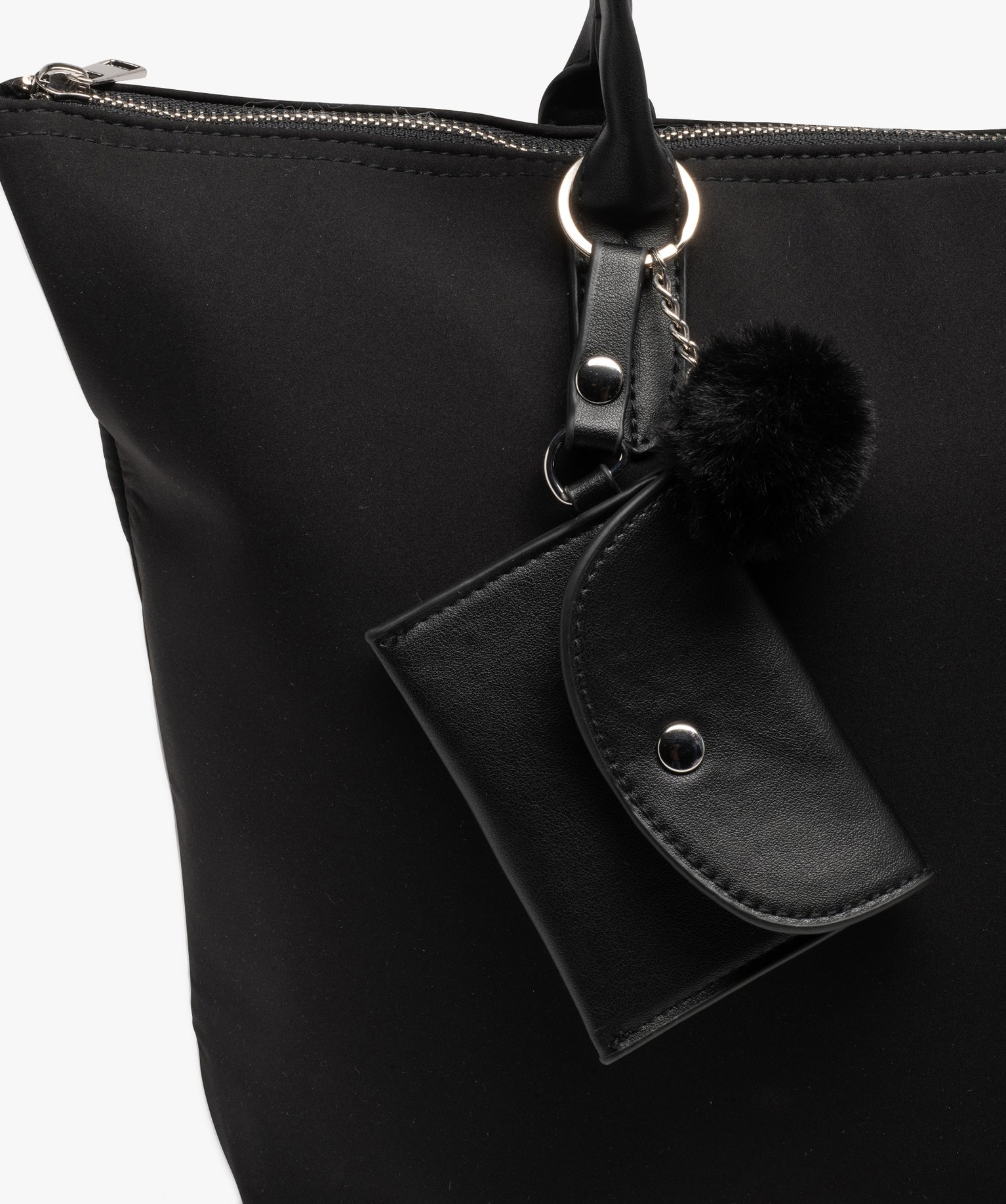 Sac cabas déperlant avec accessoires amovibles femme noir | GEMO