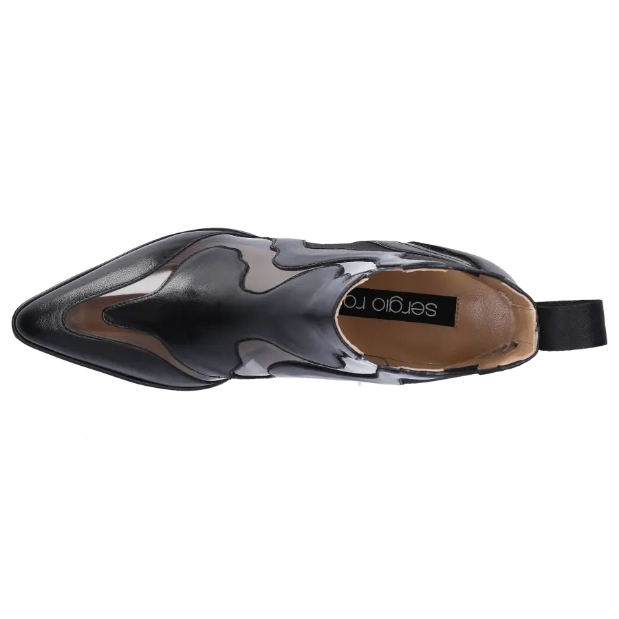 Sergio Rossi - Chelsea Boots A82880 Glattleder PVC schwarz - schwarz