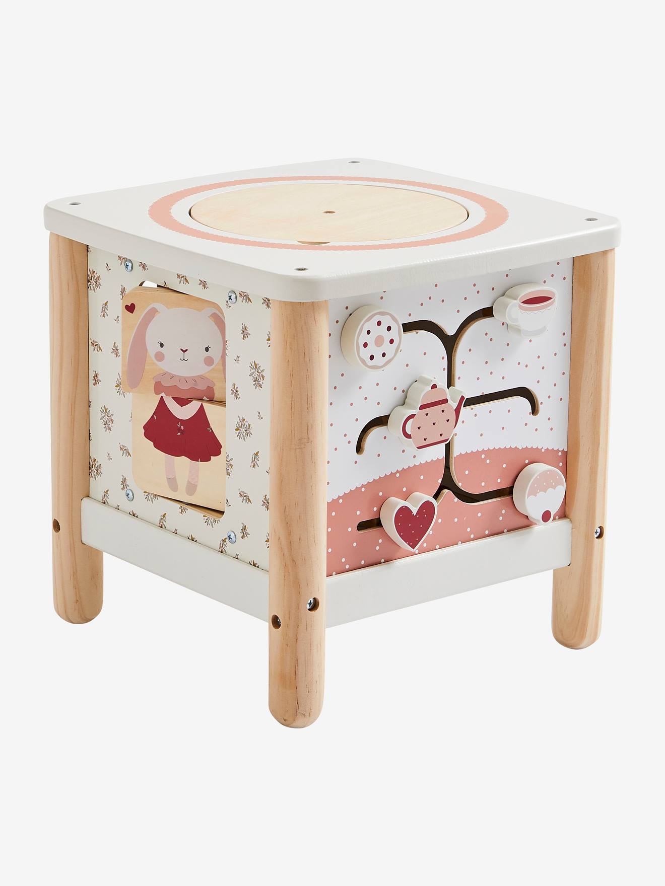 Grand cube d'activités GRENIER en bois FSC® blanc