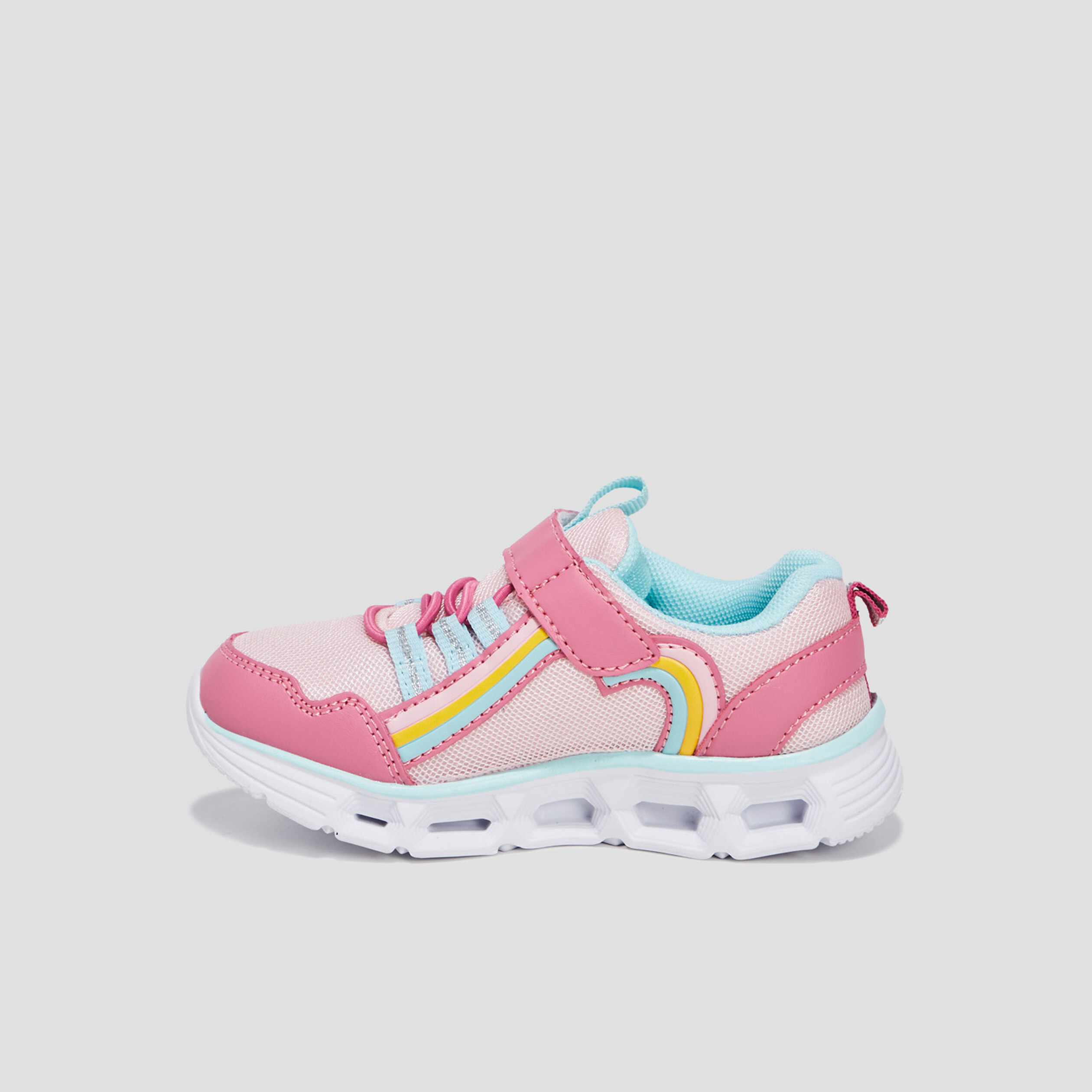 Baskets running semelle lumineuse Creeks rose fille | La Halle