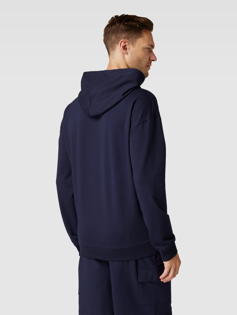Hoodie mit Brusttasche Modell 'Reverse' in blau
