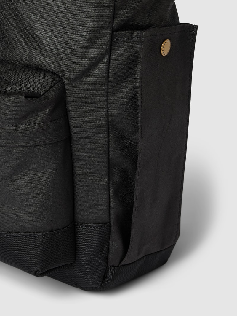 Rucksack mit Label-Patch Modell 'BARBOUR ESSENTILA WAX BAC' in schwarz
