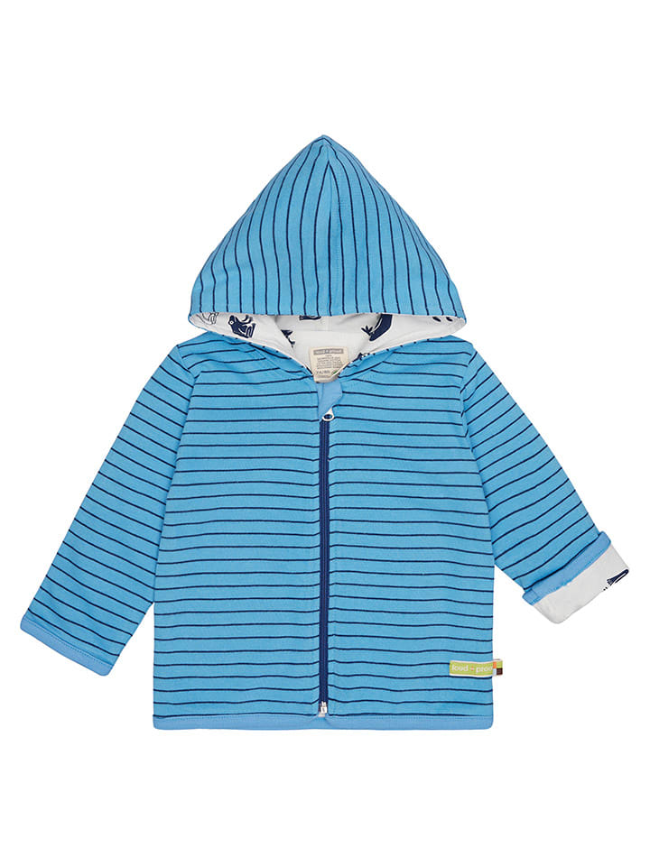 loud   proud Wende-Sweatjacke in Weiß/ Dunkelblau/ Hellblau günstig kaufen