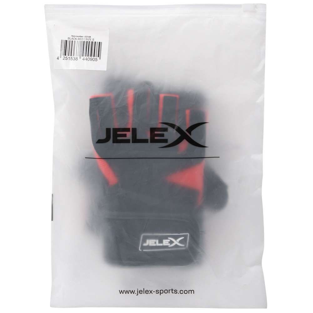 JELEX Power Premium gepolsterte Trainingshandschuhe schwarz-rot