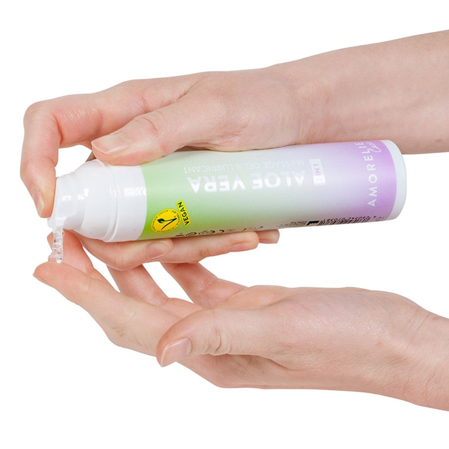 2 in 1 Massage und Gleitgel Aloe Vera