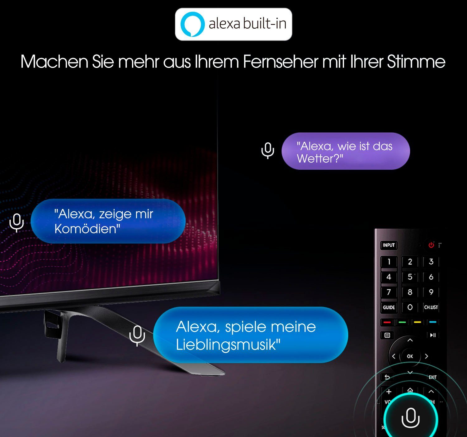 Hisense 50E76GQ QLED-Fernseher (126 cm/50 Zoll, 4K Ultra HD, Smart-TV, Quantum Dot, Dolby Vision & Atmos, USB Recording)