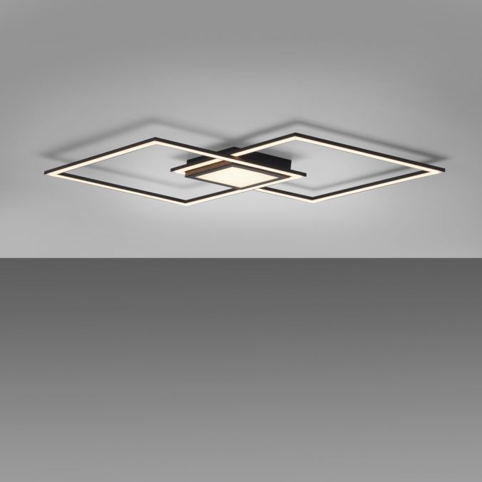 LED Deckenleuchte Asmin 106 x 37 cm Schwarz