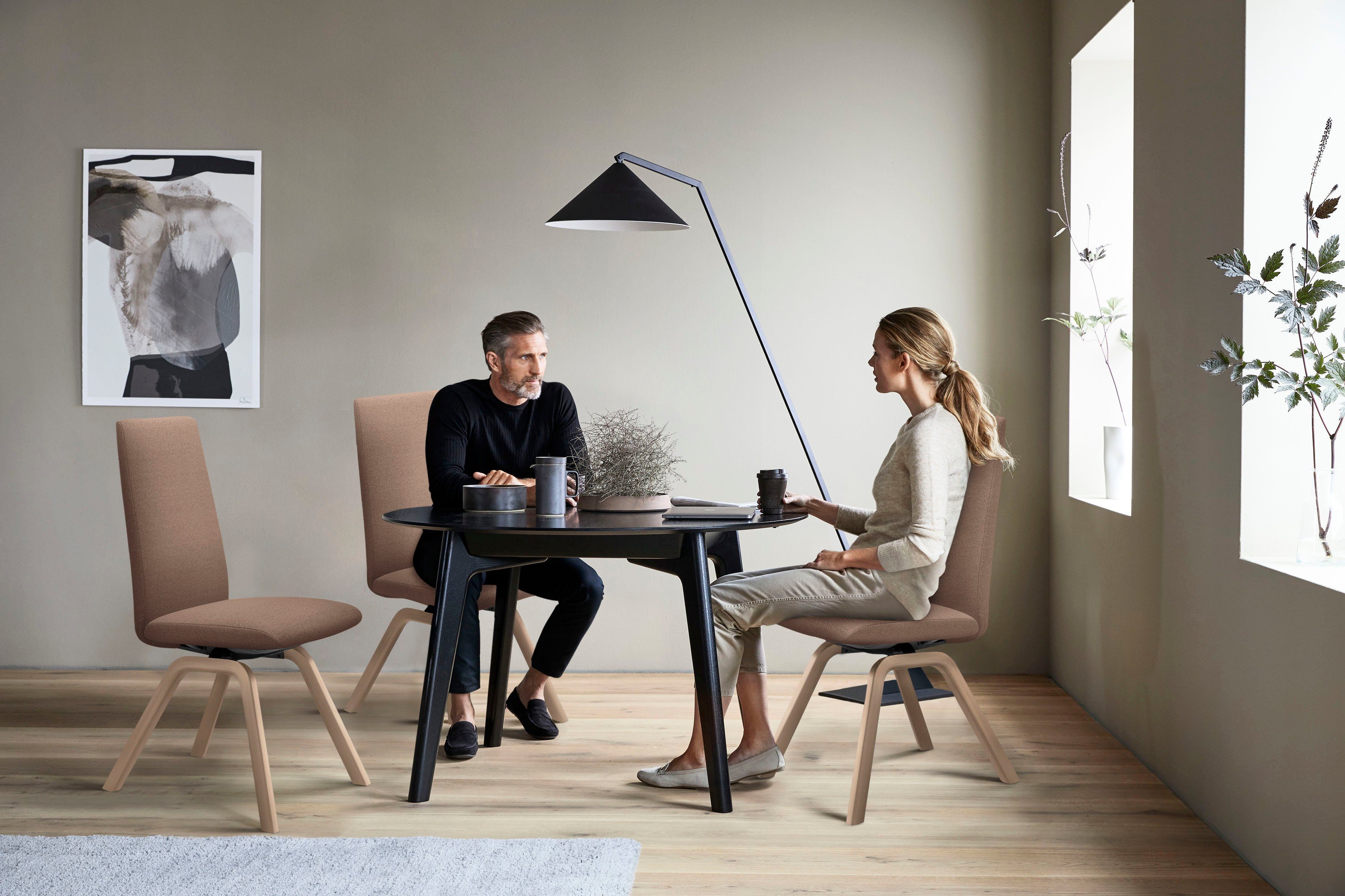 Stressless® Polsterstuhl Laurel, High Back, Größe L, mit schräggestellten Beinen in Walnuss