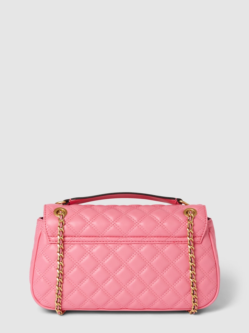 Umhängetasche mit Steppnähten Modell 'GIULLY' in pink