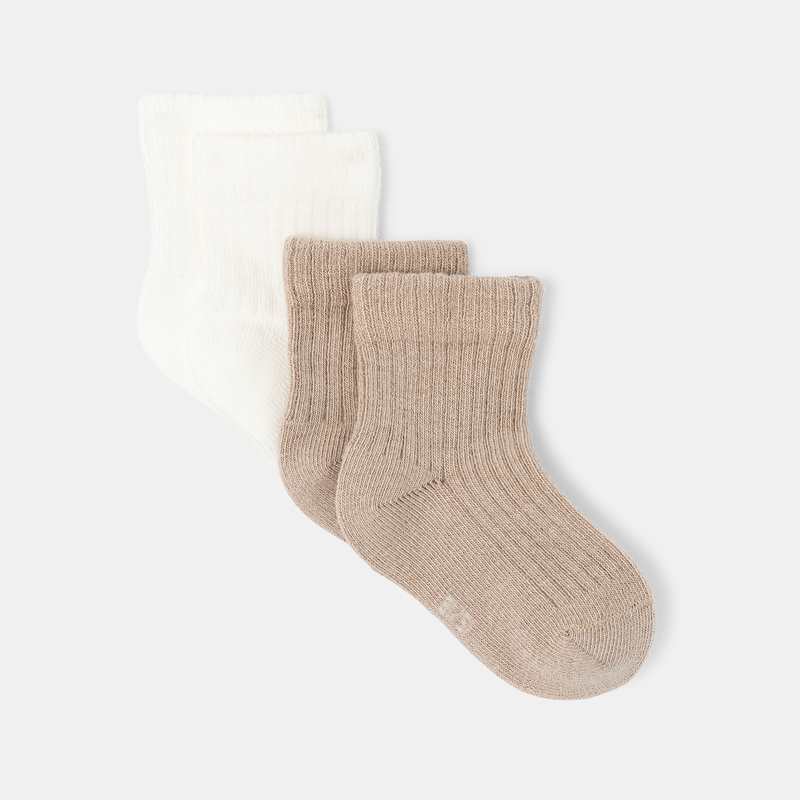Lot de 2 paires de chaussettes en coton blanches mixte Absorba