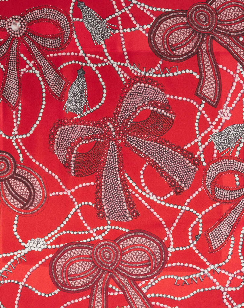 CARRE LACETS CURB EN SOIE