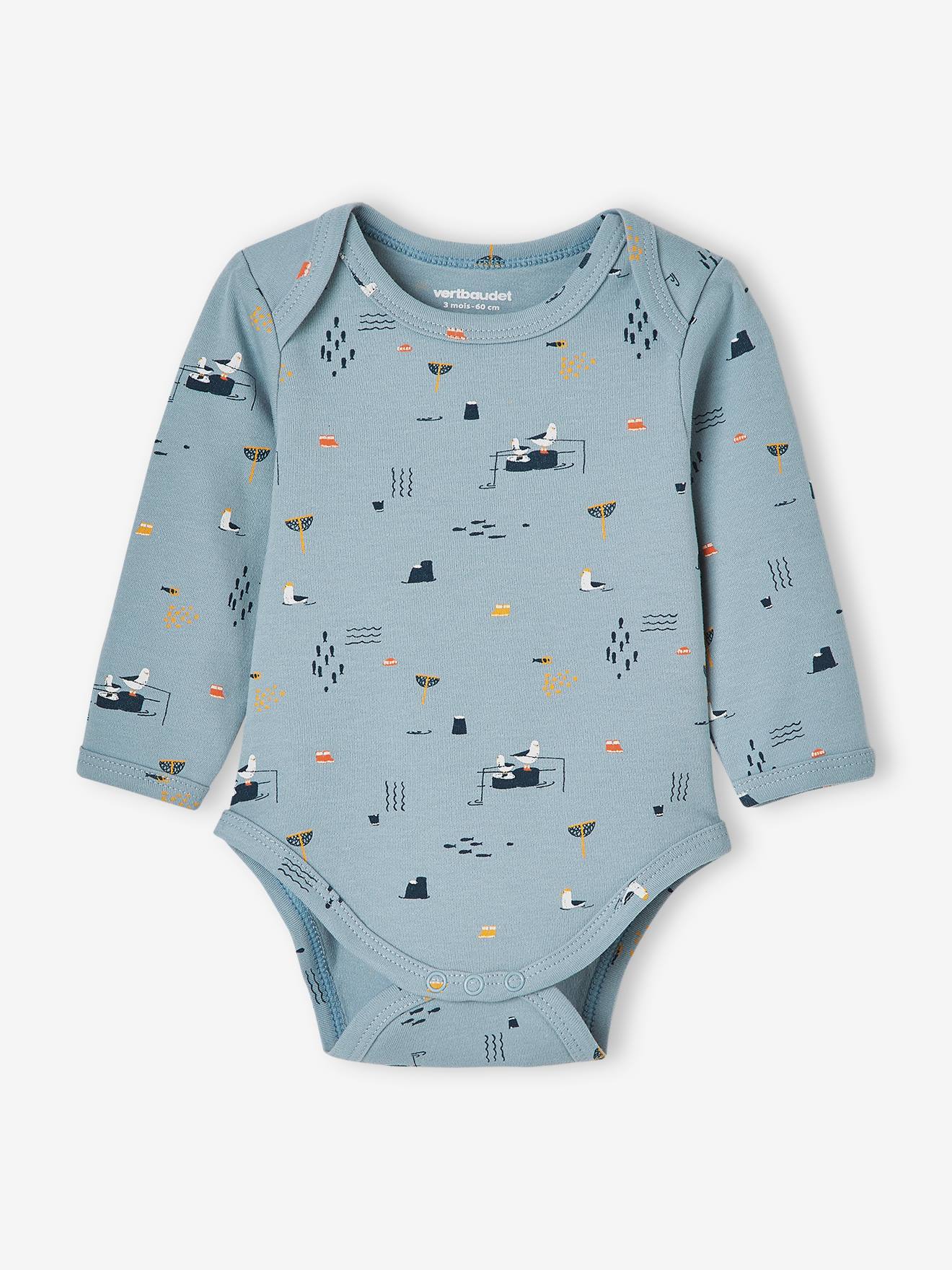 Lot de 5 bodies manches longues bébé emmanchure US lot jaune épicé