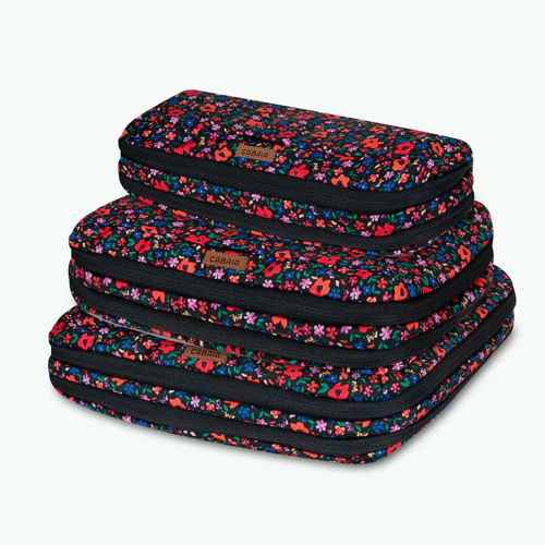 Maupiti Black Suitcase Organizer Set of 3 Organizers