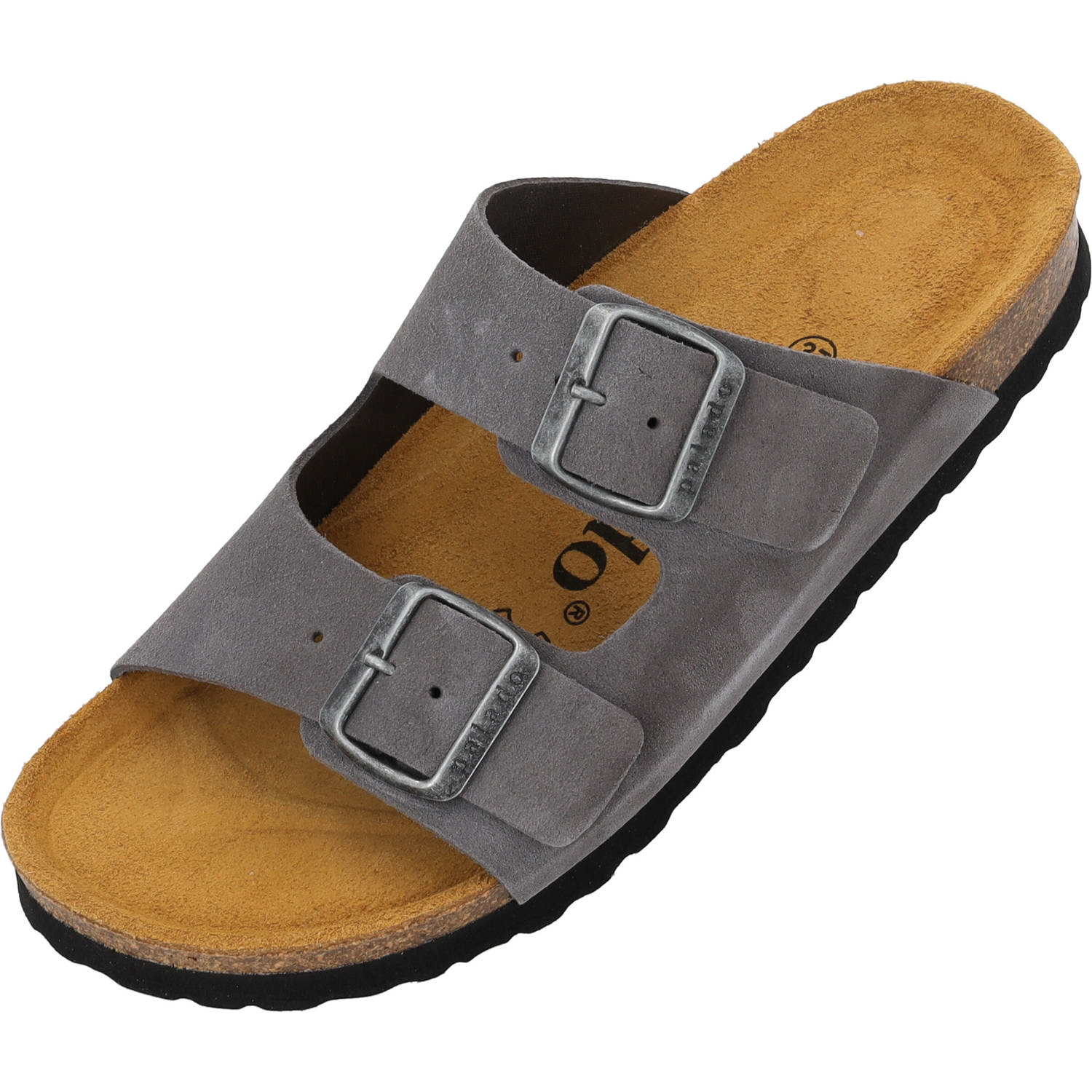 Palado Korfu Premium Leather Herren, Pantoletten, Herren, Grau