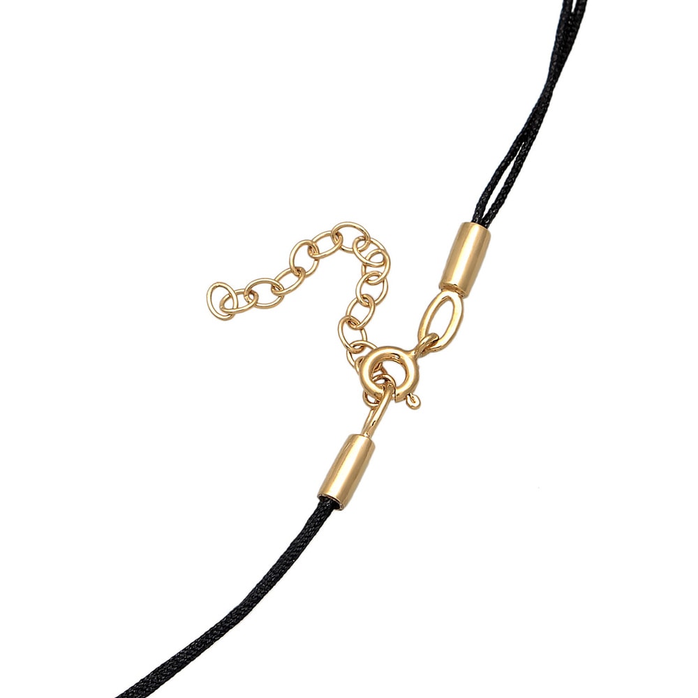 Elli Elli Collier Femmes Choker tendance avec nylon et coquillage cauri en argent ster collier