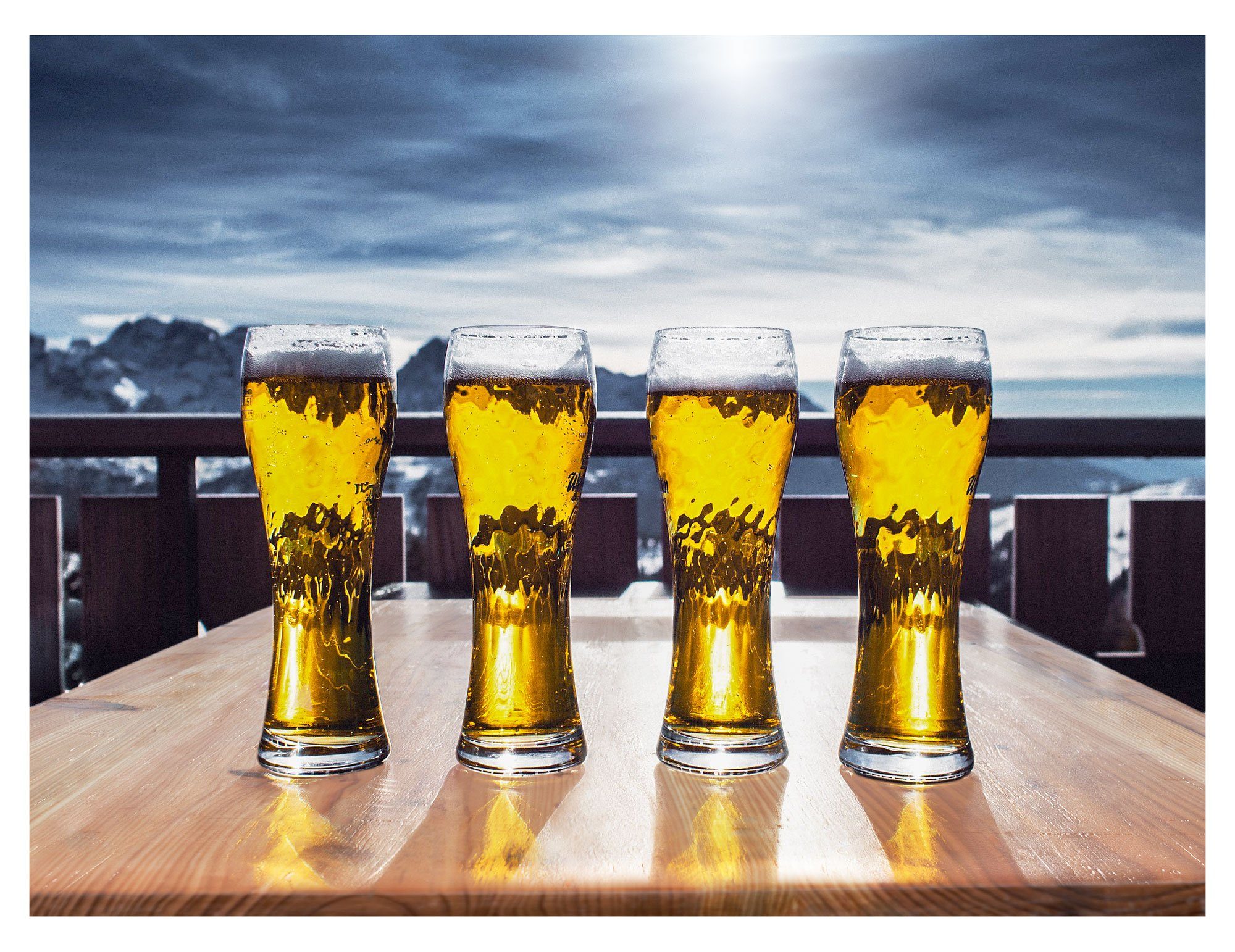 Stagecaptain Bierzeltgarnitur Hirschgarten BB-117 Sitzgarnitur 117 cm Länge, (Stehtisch Holz, 15-tlg., 10 x Bank, 5 x Tisch), Sitzmöbelset für Balkon Outdoor & Indoor, klappbar