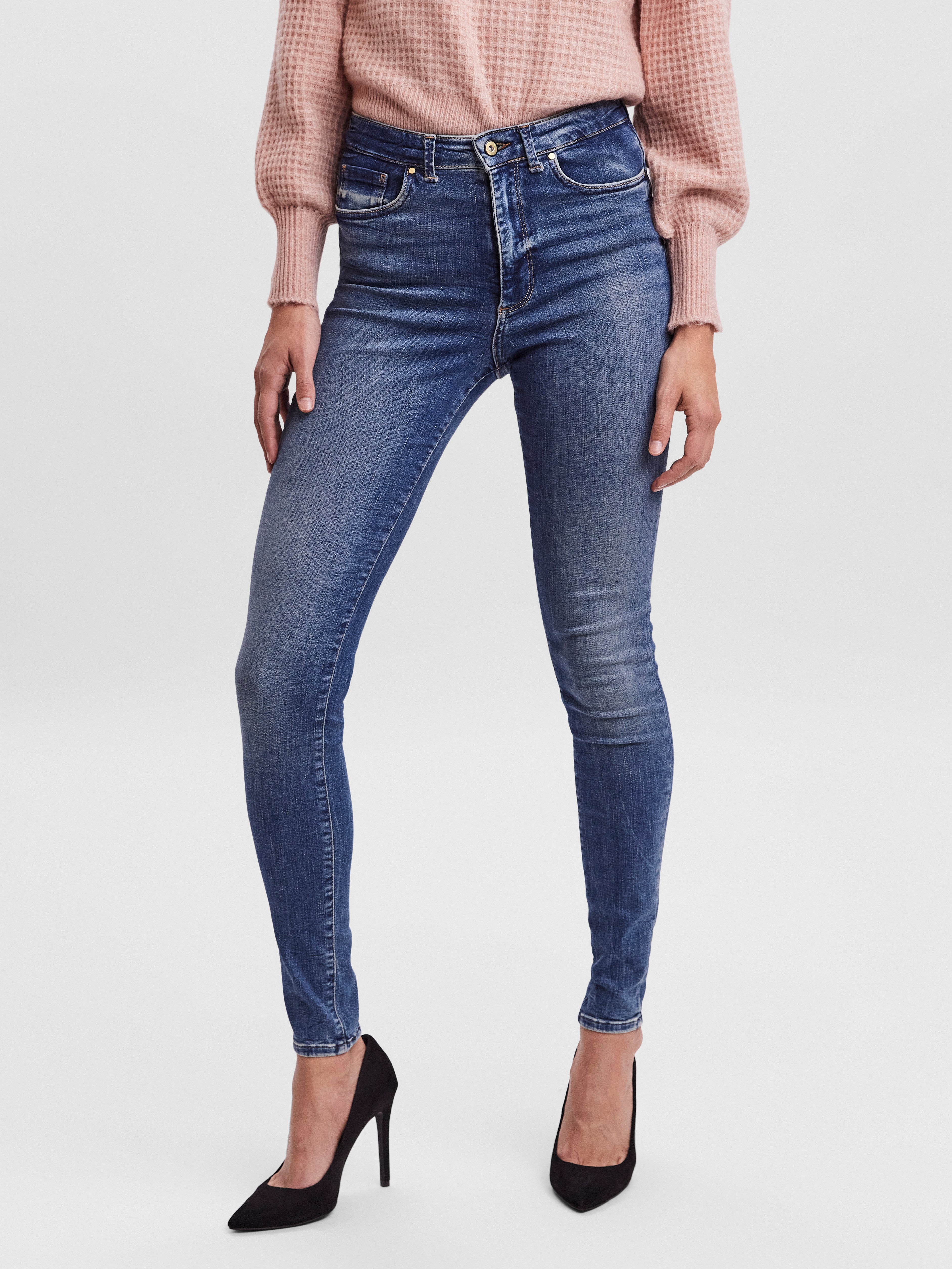 VMSOPHIA Hohe Taille Skinny Fit Jeans