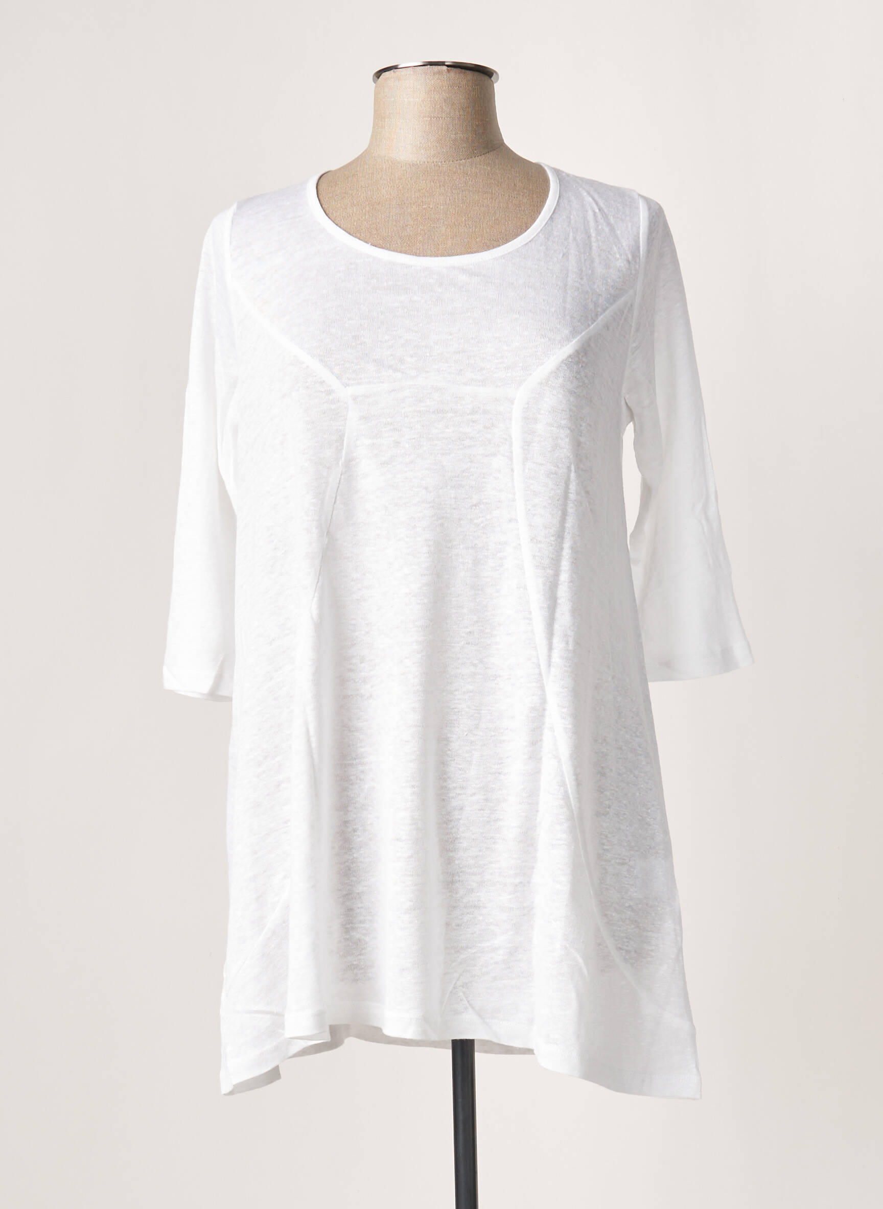G Oze Tuniquemanchecourte Femme couleur blanc