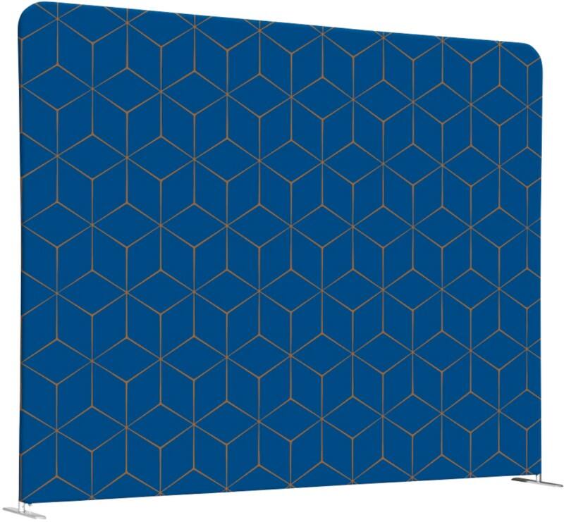 SHOWDOWN EU Raumteiler Aluminium Blau 1.984 x 450 x 1.502 mm