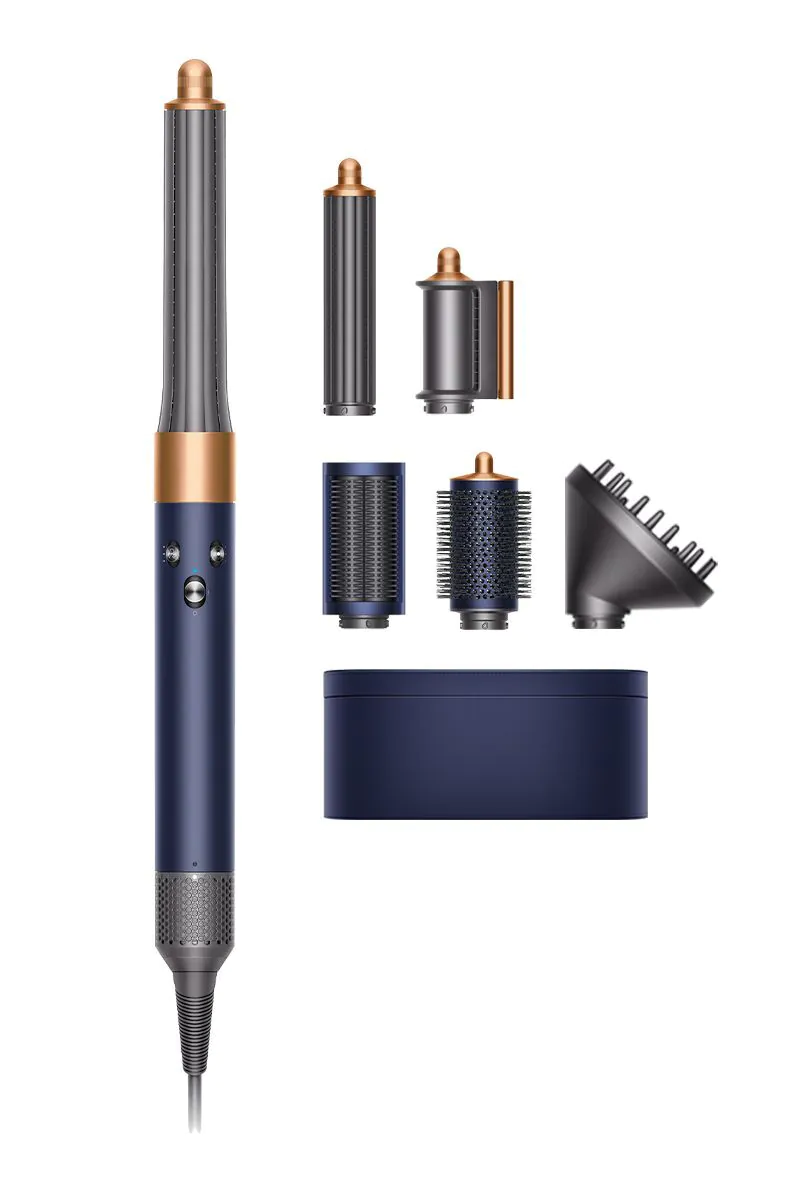 Dyson Airwrap Πλήρης Μακρύς Μπούκλας για Όγκο, Πρωσικό Μπλε/Χάλκινο