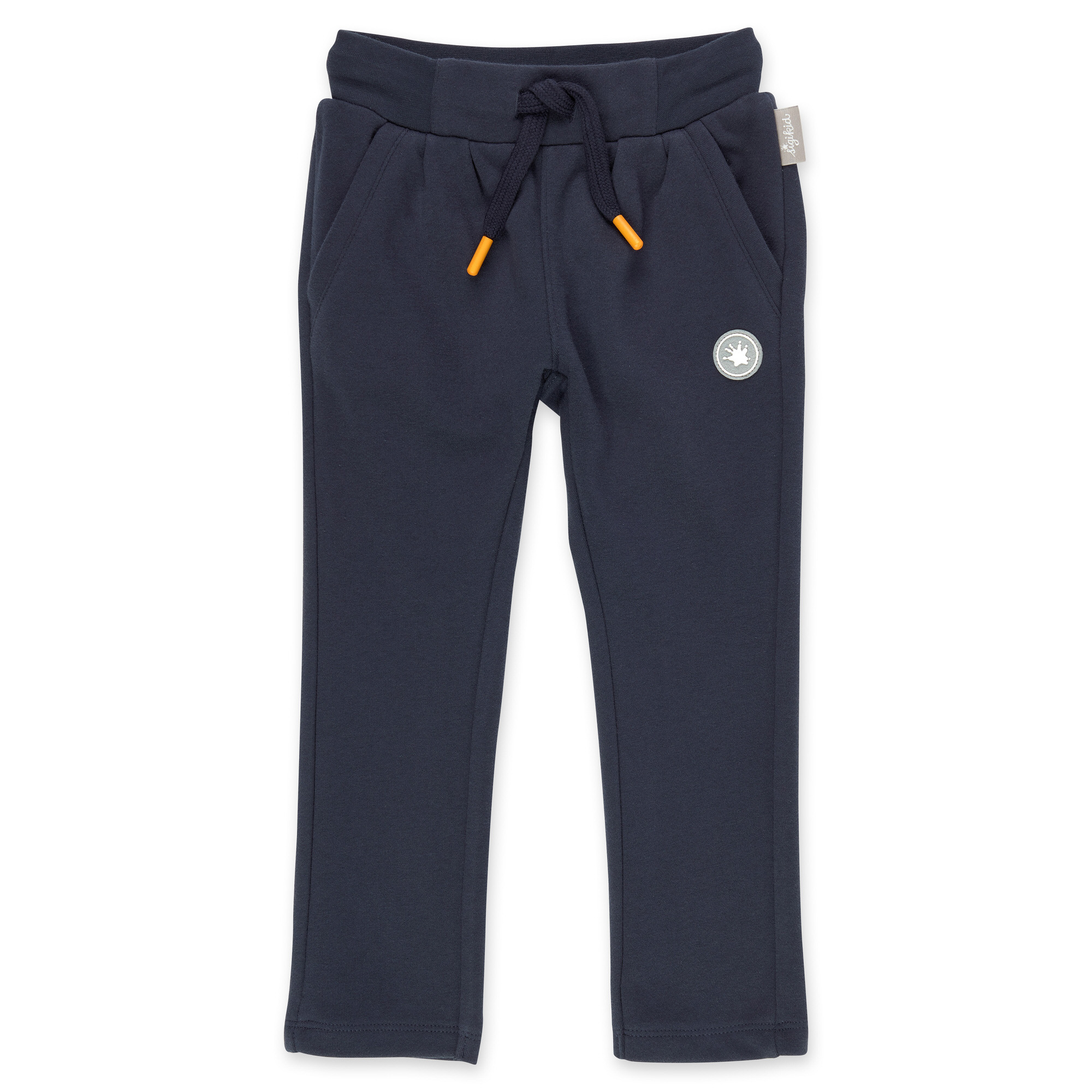 Dunkelblaue Kinder Sweathose Blümchen