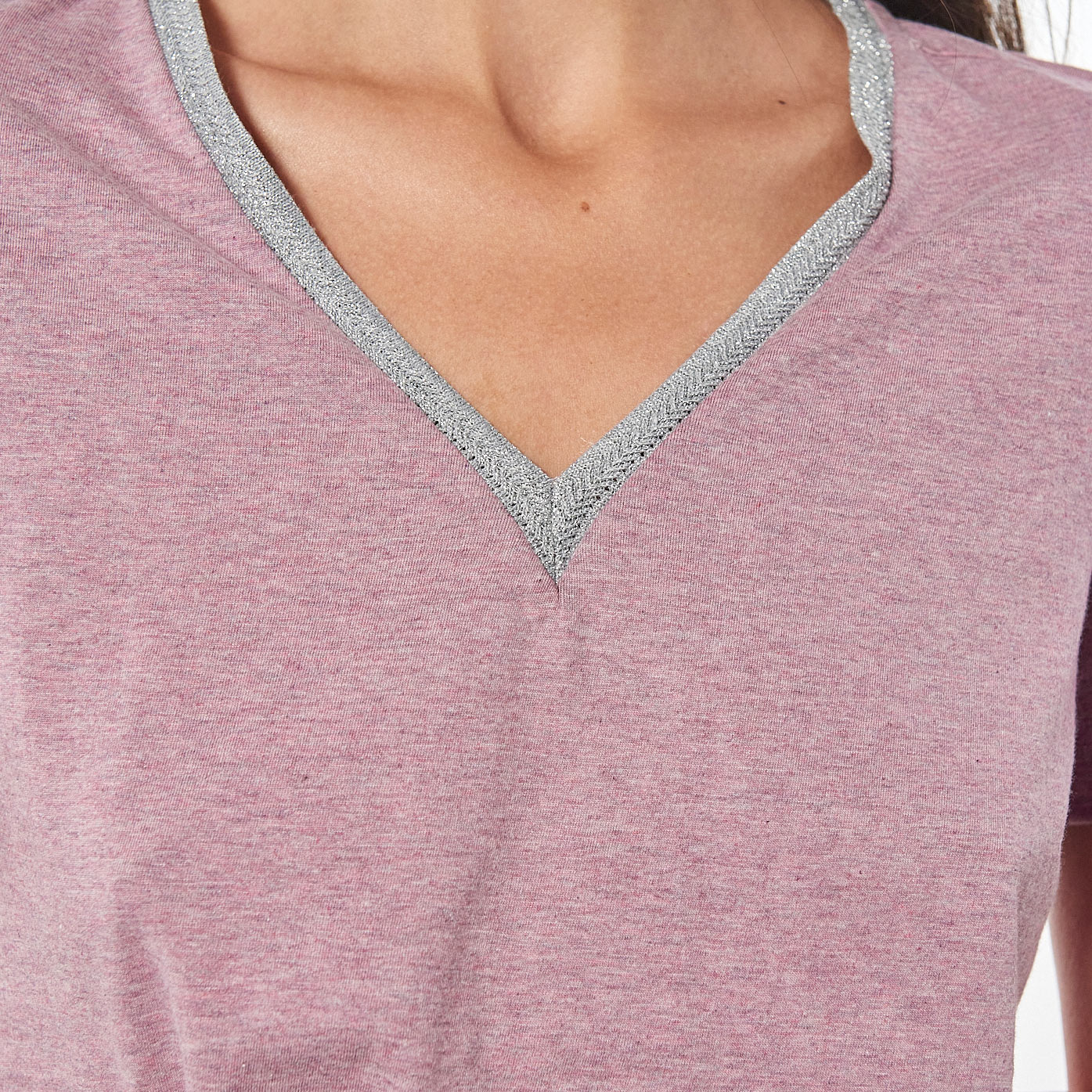 FINE   T-shirt violet Femme