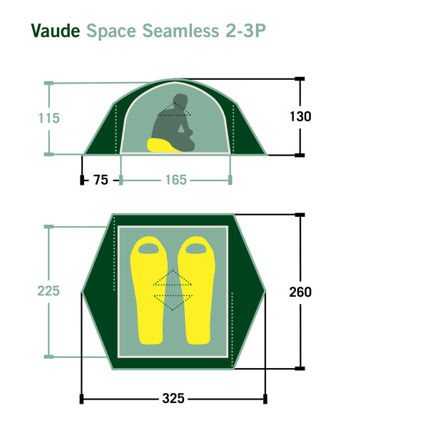 SPACE SEAMLESS 2-3P - Kuppelzelt