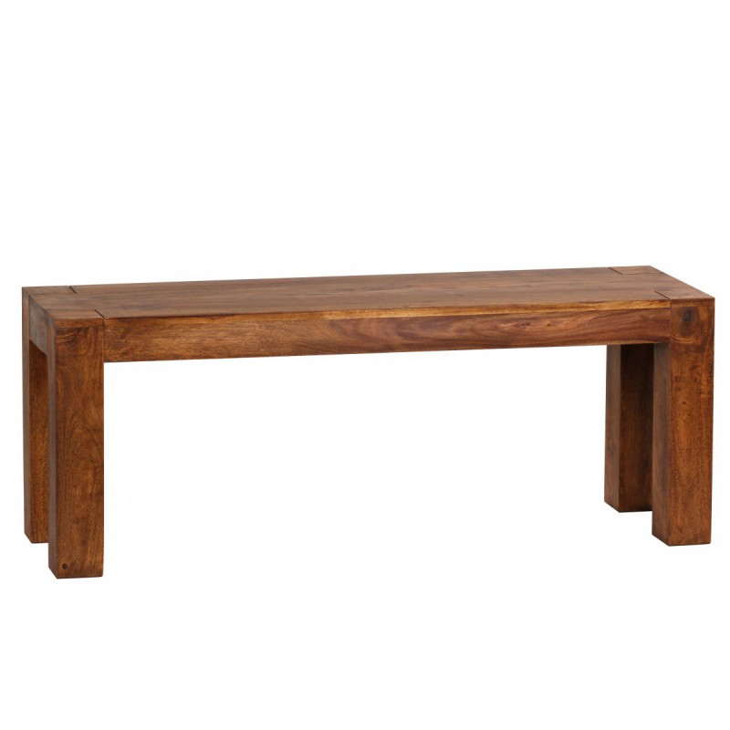 Wohnling Sheesham Massivholz Esszimmer Sitzbank Bank 120 x 35 cm Holz