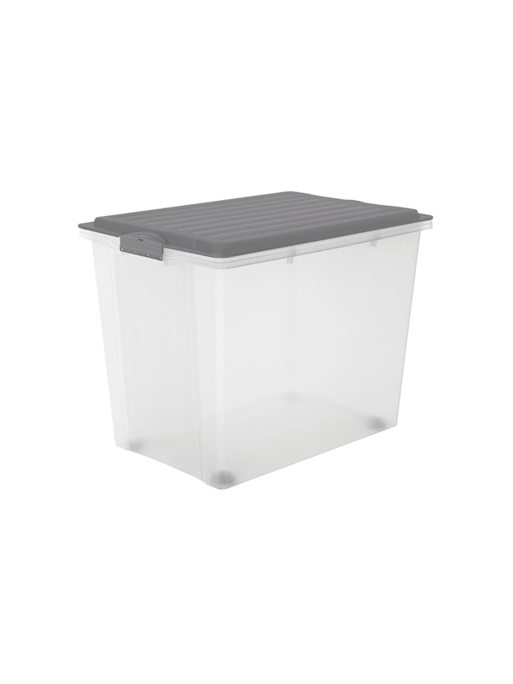 Rotho Compact Aufbewahrungsbox 70l mit Deckel, Kunststoff (PP) in Anthrazit günstig kaufen onesize