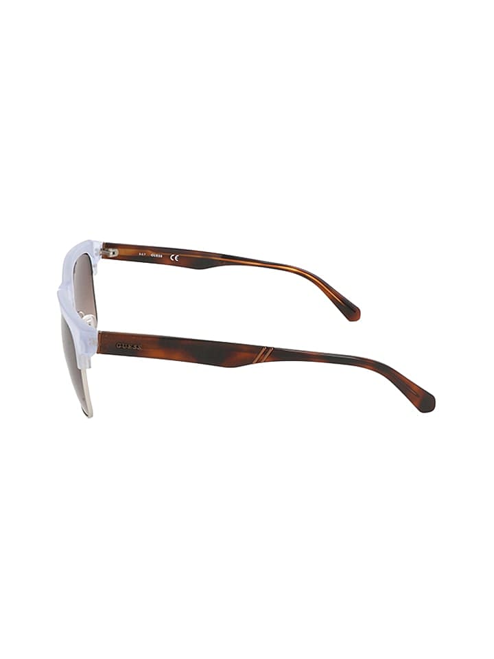 Guess Herren-Sonnenbrille in Weiß/ Braun günstig kaufen 58