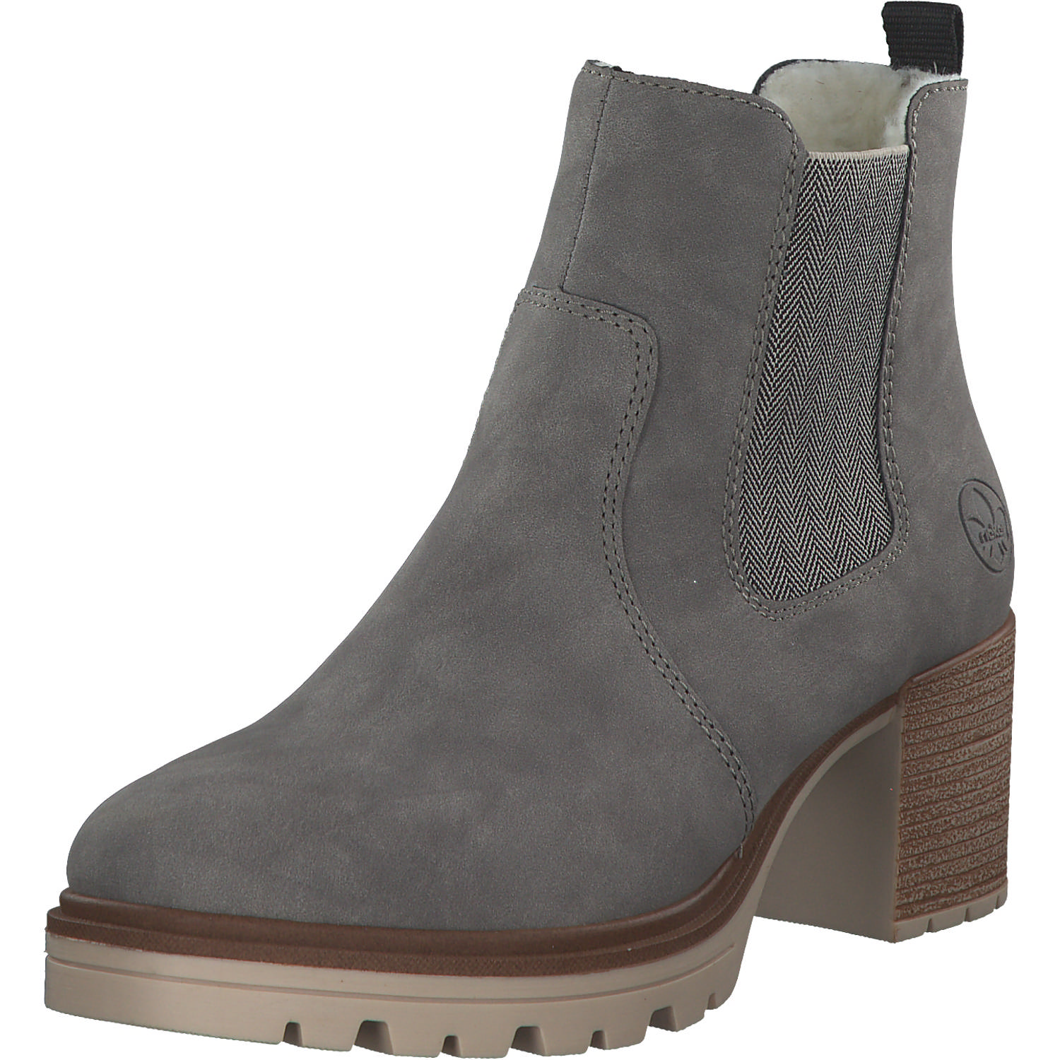 Rieker Y9071, Winterstiefeletten, Damen, Grau (Leinen)