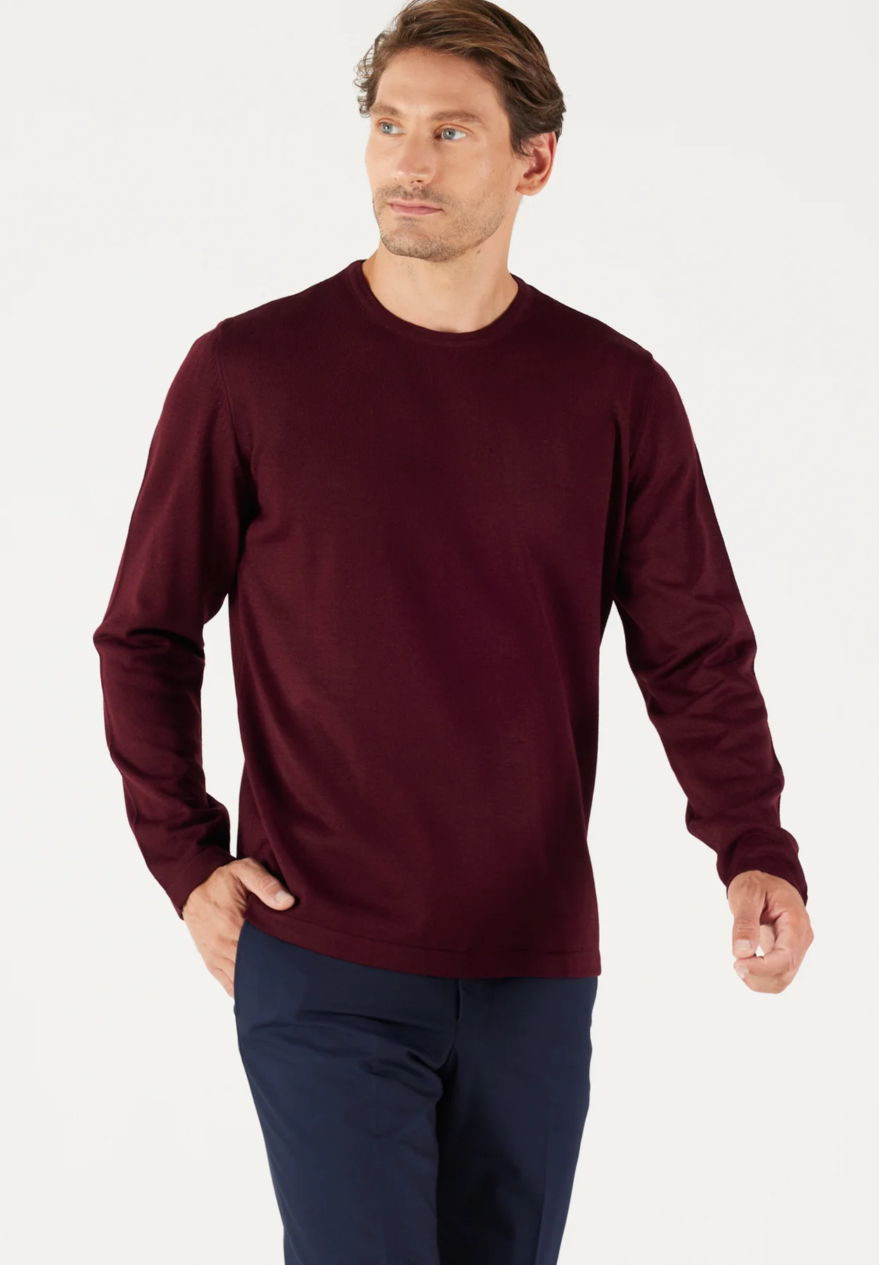 AC&CO / ALTINYILDIZ CLASSICS STANDARD FIT BASIC O COLLAR - Suéter