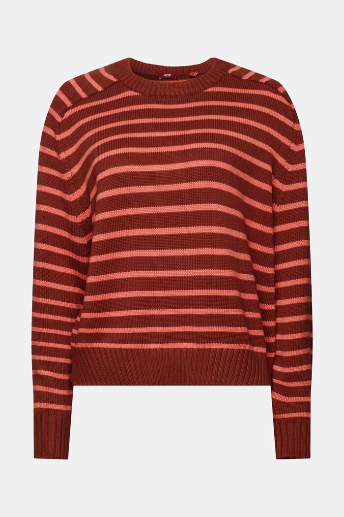 Gestreifter Pullover, 100 % Baumwolle