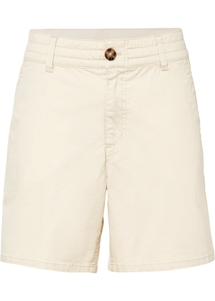 High Waist Shorts aus Twill