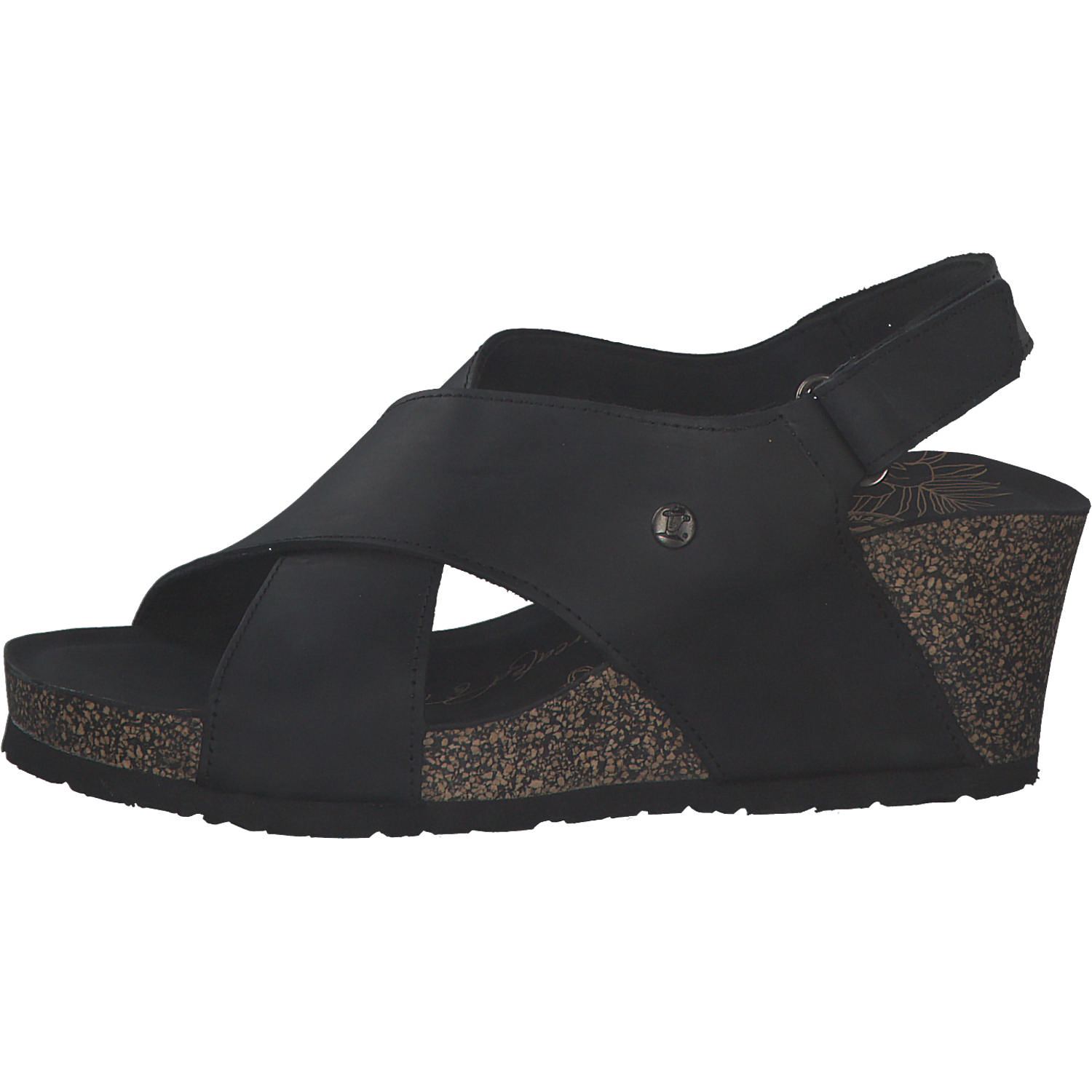 Panama Jack Valeska B, Keilsandaletten, Damen, Schwarz