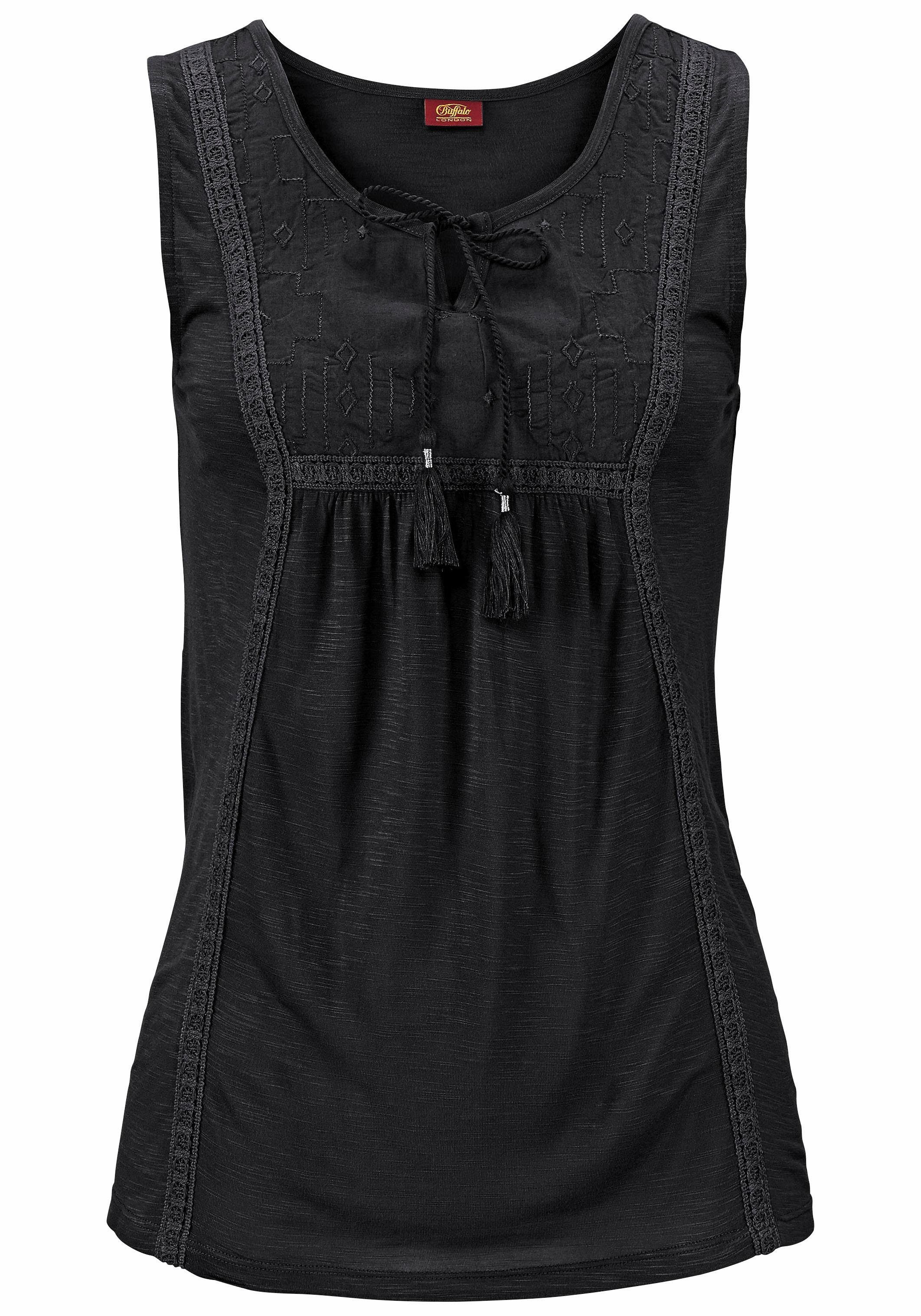 Buffalo Tanktop mit Stickerei