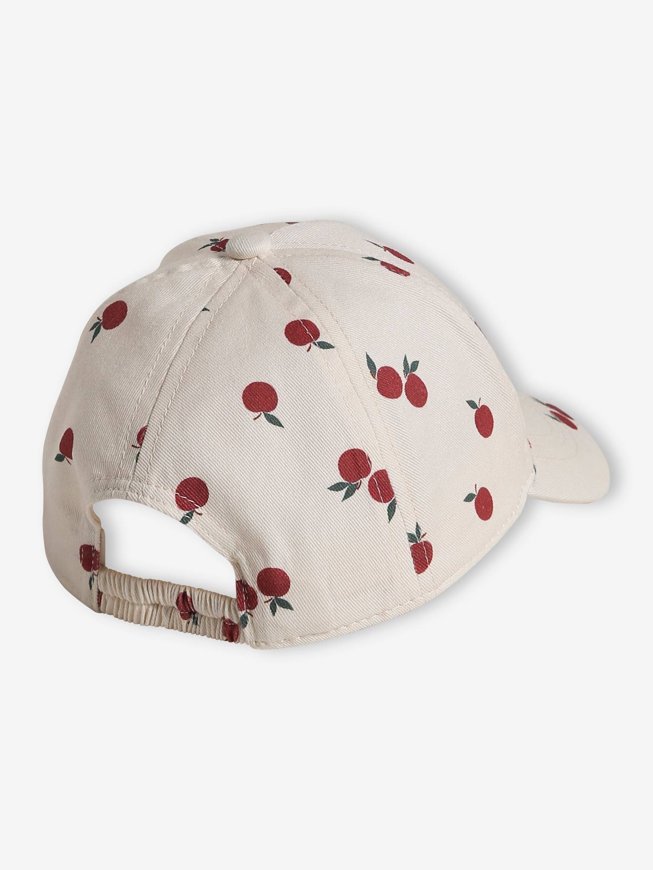 Vertbaudet Mädchen Baby Cap, Äpfel - wollweiß