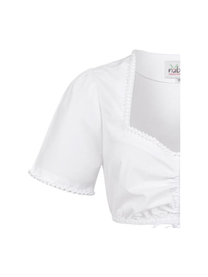 Nübler Dirndlbluse Kurzarm Katja in Weiß günstig kaufen