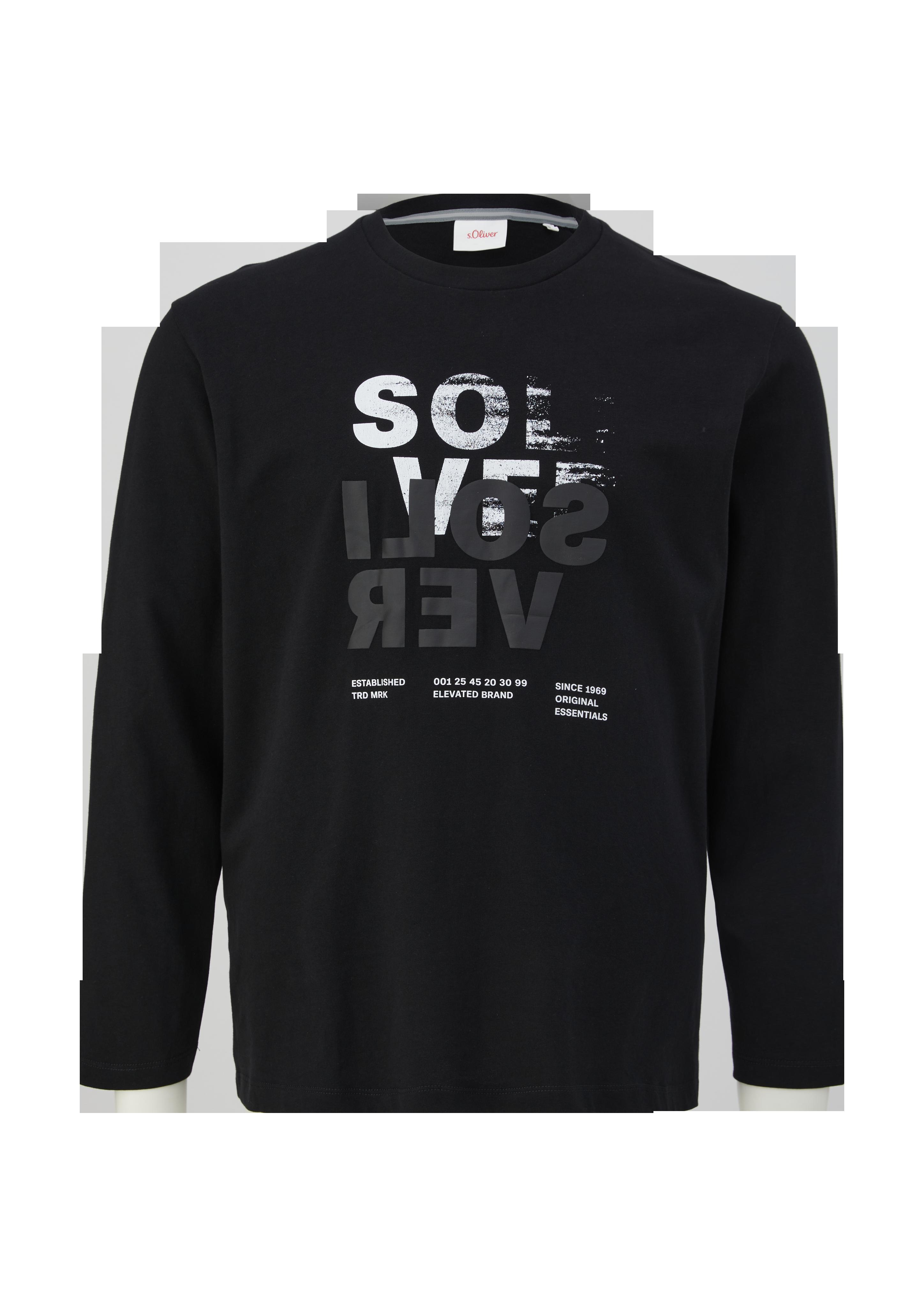 Longsleeve mit gummiertem Label-Print  2143244-99D1