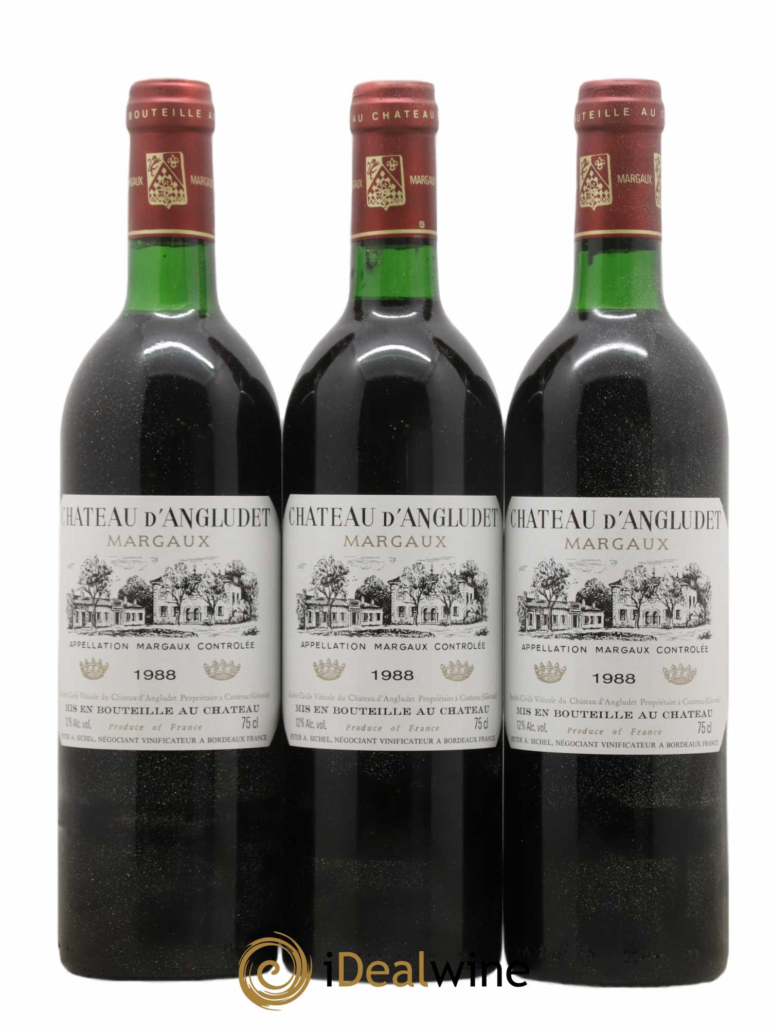 Château d'Angludet Cru Bourgeois  1988 - Lot de 12 Bouteilles