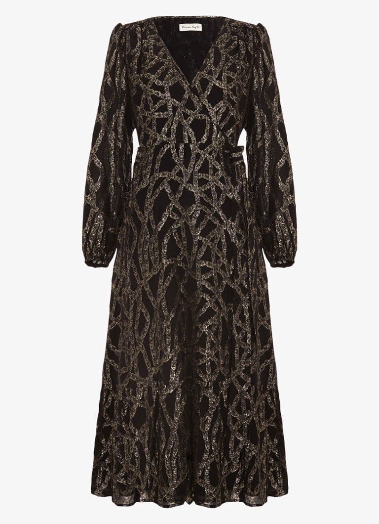 Rochie midi Jazminda cu paiete, model înfășurat, de la Phase Eight