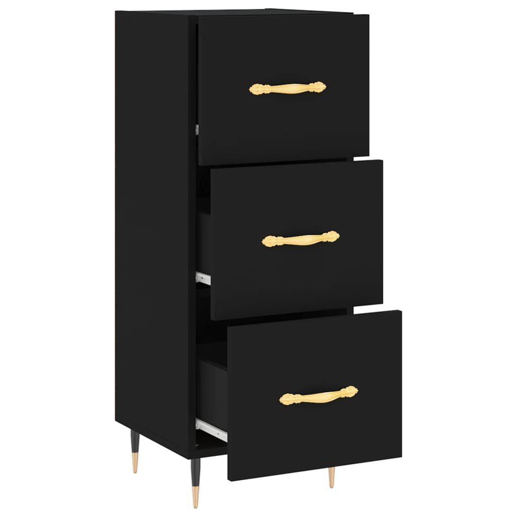 vidaXL Sideboard Sideboard Schwarz 34,5x34x90 cm Holzwerkstoff (1 St)