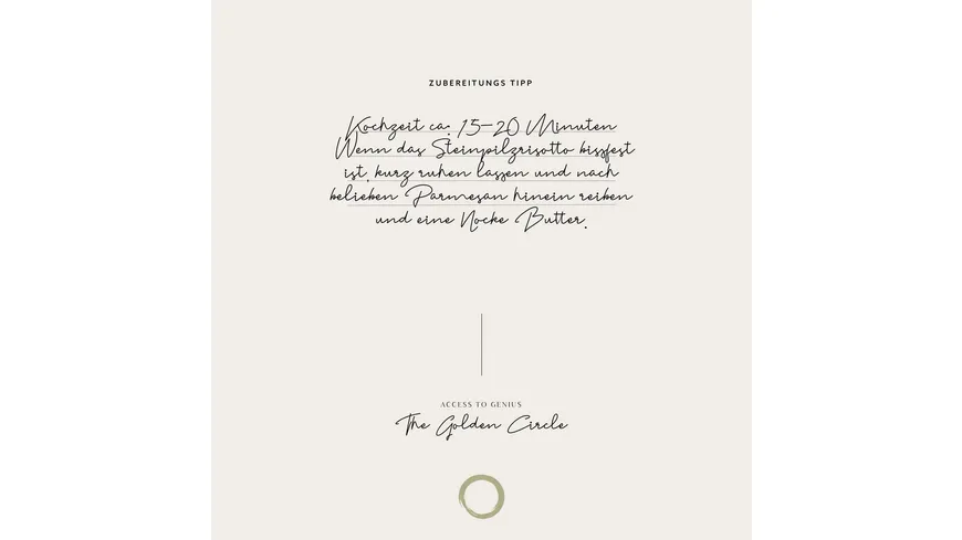 THE GOLDEN CIRCLE Risotto Steinpilze Selection 250 g